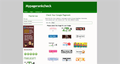 Desktop Screenshot of mypagerankcheck.com