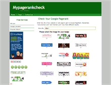 Tablet Screenshot of mypagerankcheck.com